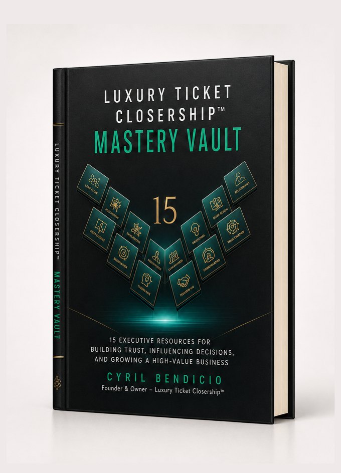 Luxury Ticket Closership Mastery Vault by Cyril Bendicio
