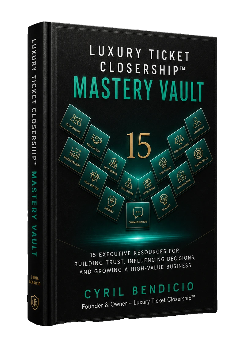 Luxury Ticket Closership Mastery Vault by Cyril Bendicio